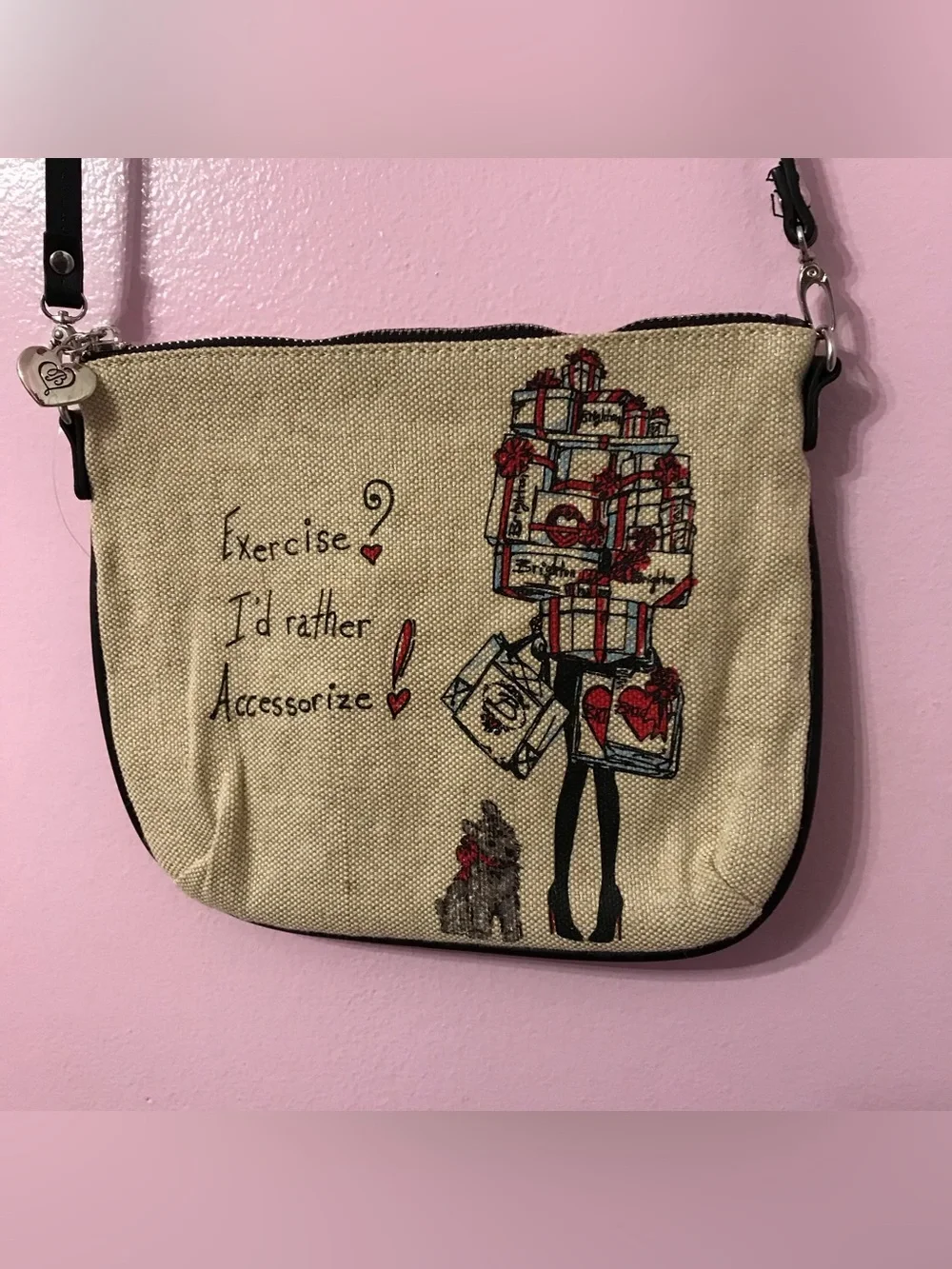 Brighton Scottie Dog exercise I’d Rather Accessorize Small crossbody Bag
